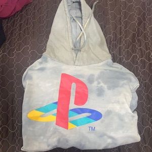 Green Gray PlayStation hoodie